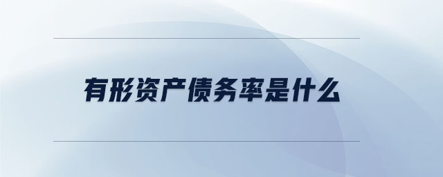 有形資產(chǎn)債務(wù)率是什么