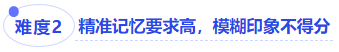 中級會計難度二精準(zhǔn)記憶要求高，模糊印象不得分