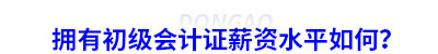 擁有初級(jí)會(huì)計(jì)證薪資水平如何？