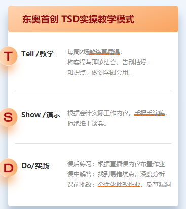 TSD實操教學(xué)模式