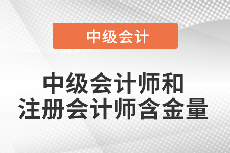 中級會計(jì)師和注冊會計(jì)師哪個含金量高？