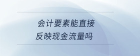 會(huì)計(jì)要素能直接反映現(xiàn)金流量嗎