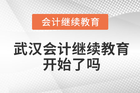 2023年武漢會(huì)計(jì)繼續(xù)教育開始了嗎？