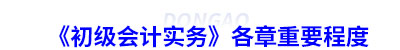《初級會(huì)計(jì)實(shí)務(wù)》各章重要程度