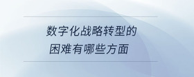 數(shù)字化戰(zhàn)略轉(zhuǎn)型的困難有哪些方面