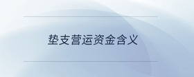 墊支營運資金含義