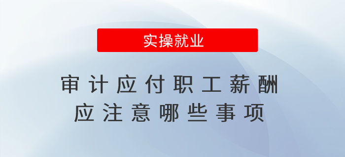審計應付職工薪酬應注意哪些事項