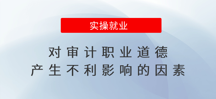 對審計職業(yè)道德產(chǎn)生不利影響的因素