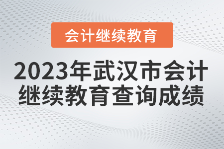 2023年武漢市會(huì)計(jì)繼續(xù)教育查詢成績的方式