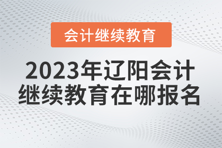 2023年遼陽(yáng)東奧會(huì)計(jì)繼續(xù)教育在哪里報(bào)名？