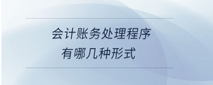會計賬務(wù)處理程序有哪幾種形式