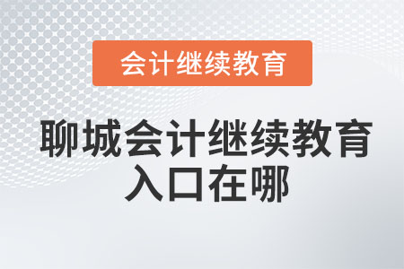 2022年聊城會計(jì)繼續(xù)教育入口