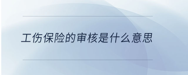 工傷保險的審核是什么意思