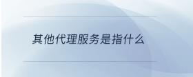 其他代理服務(wù)是指什么