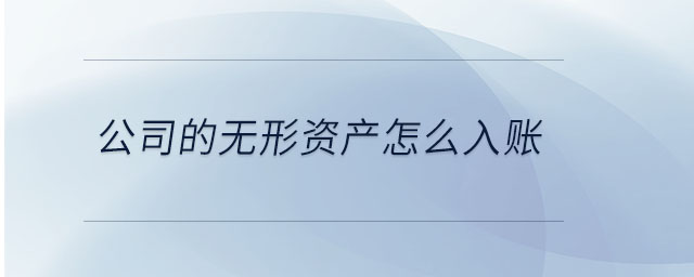 公司的無形資產(chǎn)怎么入賬