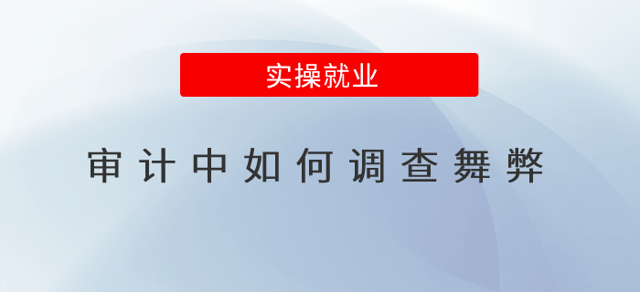 審計中如何調(diào)查舞弊