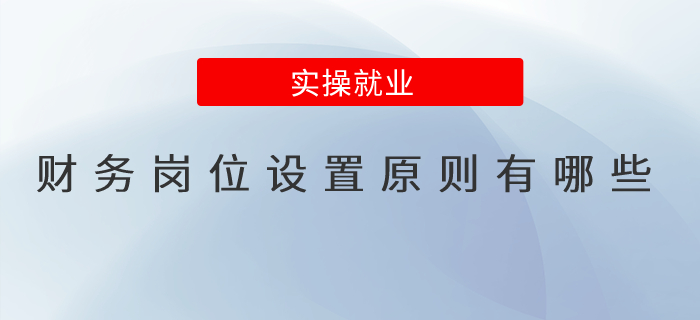 財務(wù)崗位設(shè)置的原則有哪些