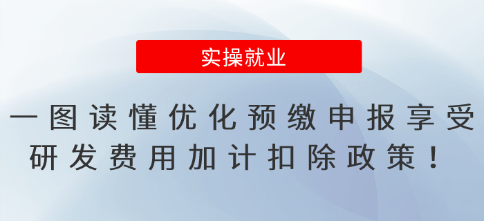 一圖讀懂優(yōu)化預(yù)繳申報享受研發(fā)費用加計扣除政策！