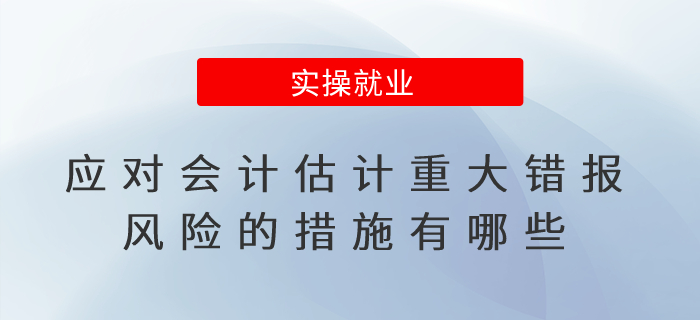應(yīng)對(duì)會(huì)計(jì)估計(jì)重大錯(cuò)報(bào)風(fēng)險(xiǎn)的措施有哪些