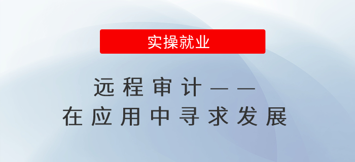 遠(yuǎn)程審計(jì)——在應(yīng)用中尋求發(fā)展