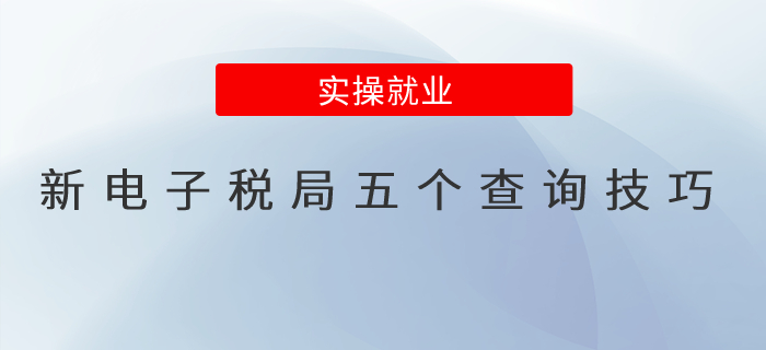 新電子稅局五個查詢小技巧
