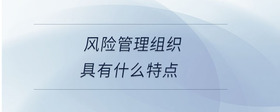 風險管理組織具有什么特點
