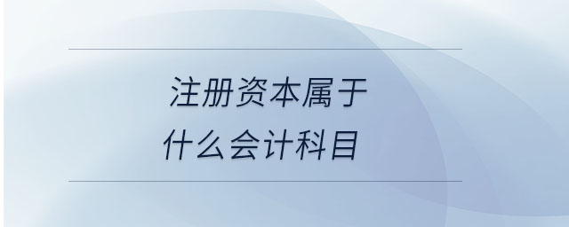 注冊(cè)資本屬于什么會(huì)計(jì)科目