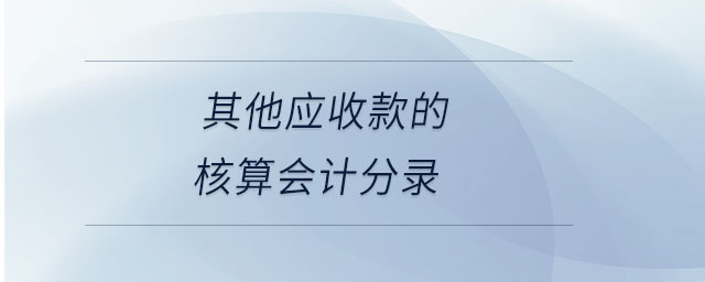 其他應(yīng)收款的核算會(huì)計(jì)分錄