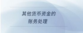 其他貨幣資金的賬務處理