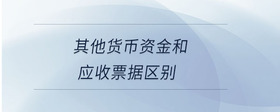 其他貨幣資金和應收票據(jù)區(qū)別