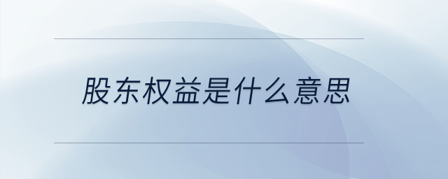 股東權(quán)益是什么意思？