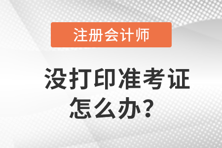 2023年注冊會計(jì)師考試準(zhǔn)考證沒打印怎么辦？