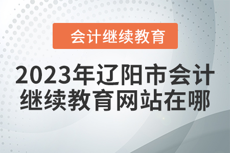 2023年遼陽(yáng)市會(huì)計(jì)繼續(xù)教育網(wǎng)站在哪？