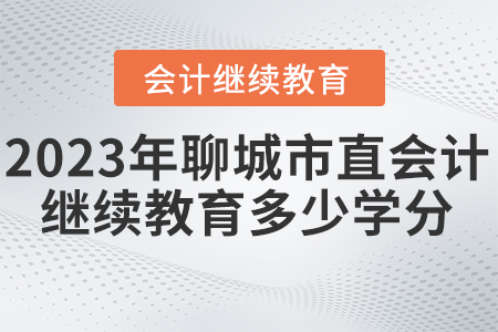 2023年聊城市會(huì)計(jì)人員繼續(xù)教育平臺(tái)要求多少學(xué)分？
