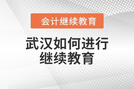 2023年武漢如何進行會計繼續(xù)教育？