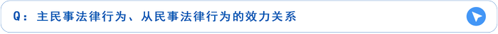 主、從民事法律行為的效力關(guān)系