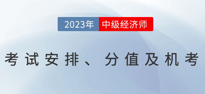2023年中級經濟師考試安排、分值及機考相關問題解答！