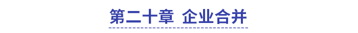 中級(jí)會(huì)計(jì)實(shí)務(wù)第二十章企業(yè)合并
