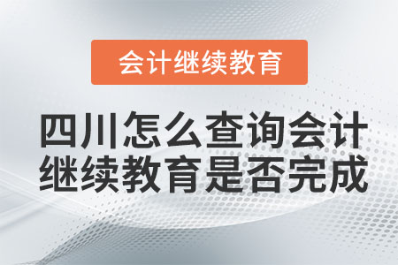 四川怎么查詢2023年會計繼續(xù)教育是否完成