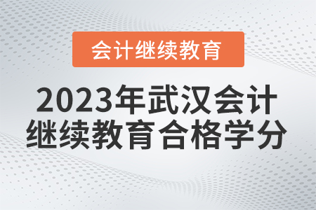 2023年武漢會(huì)計(jì)繼續(xù)教育多少學(xué)分合格？