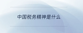 中國稅務(wù)精神是什么