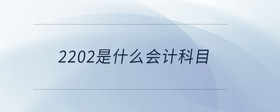 2202是什么會(huì)計(jì)科目