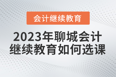 2023年聊城市會(huì)計(jì)人員繼續(xù)教育平臺(tái)如何選課？