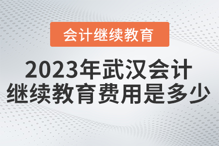2023年武漢東奧會(huì)計(jì)繼續(xù)教育費(fèi)用是多少？