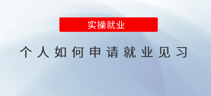 個人如何申請就業(yè)見習？