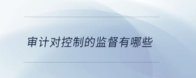 審計對控制的監(jiān)督有哪些