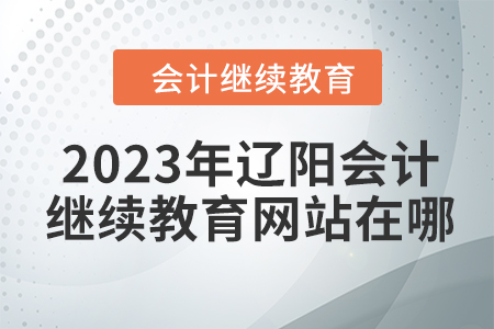 2023年遼陽會計繼續(xù)教育網(wǎng)站在哪？