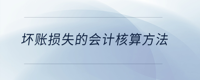 壞賬損失的會計核算方法？