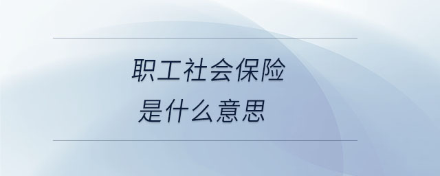 職工社會(huì)保險(xiǎn)是什么意思