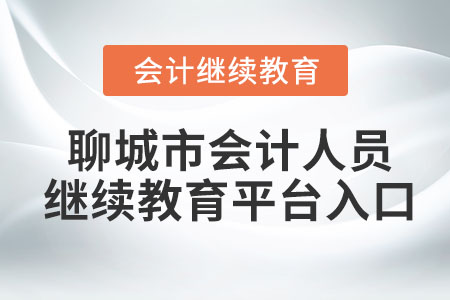 2023年聊城市會(huì)計(jì)人員繼續(xù)教育平臺(tái)入口